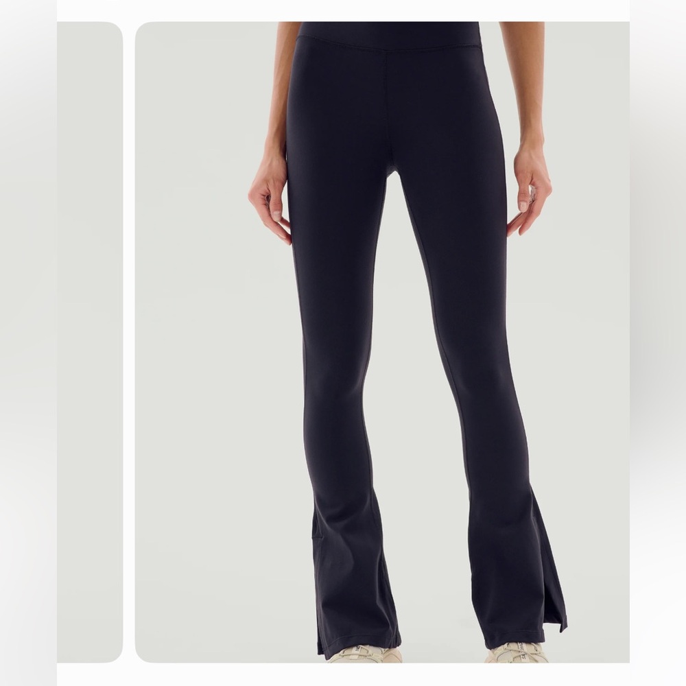 Splits 59 Raquel High Waist Flare Pants w/ split hem - Black
